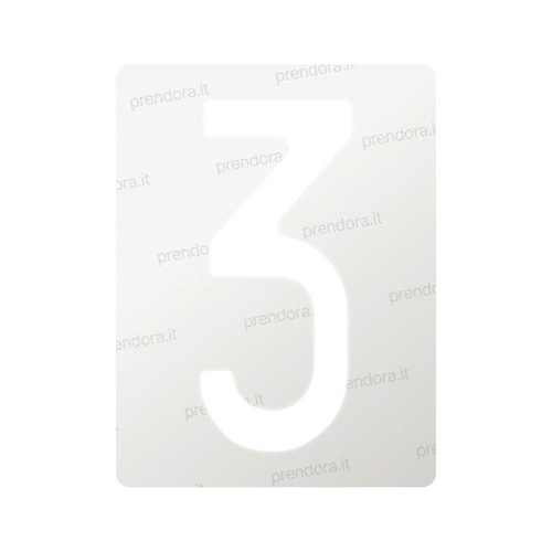Nanofilm for Italy (Front) license plates - Symbol "3"