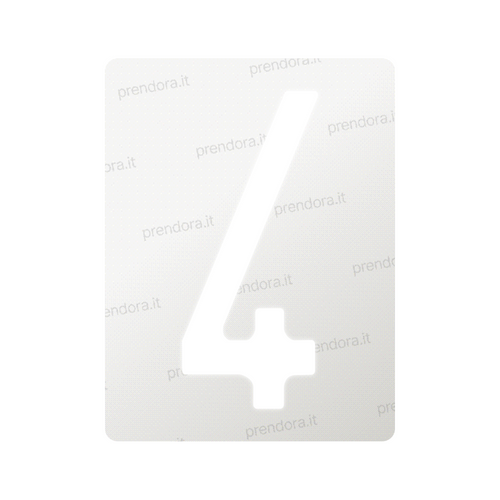 Nanofilm for Italy (Front) license plates - Symbol "4"