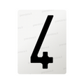 Nanofilm for Italy (Front) license plates - Symbol "4"