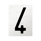 Nanofilm for Italy (Front) license plates - Symbol "4"
