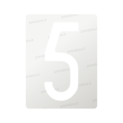Nanofilm for Italy (Front) license plates - Symbol "5"