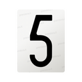 Nanofilm for Italy (Front) license plates - Symbol "5"