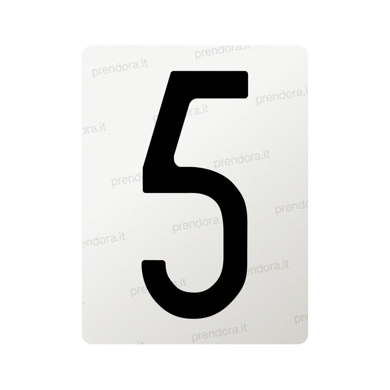 Nanofilm for Italy (Front) license plates - Symbol "5"