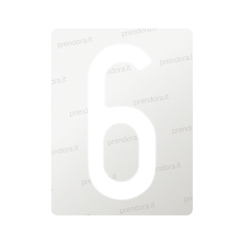 Nanofilm for Italy (Front) license plates - Symbol "6"