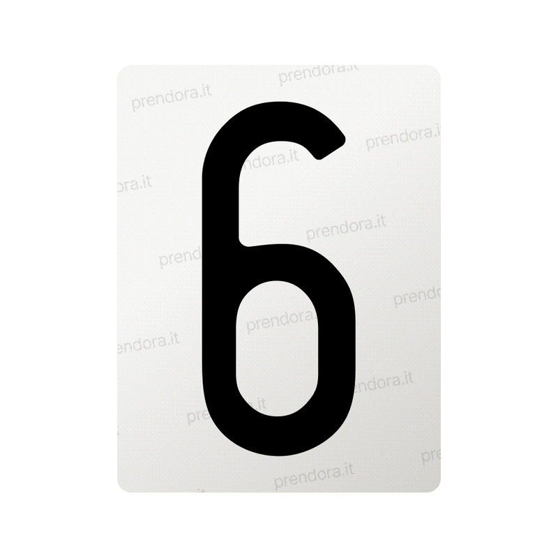Nanofilm for Italy (Front) license plates - Symbol "6"