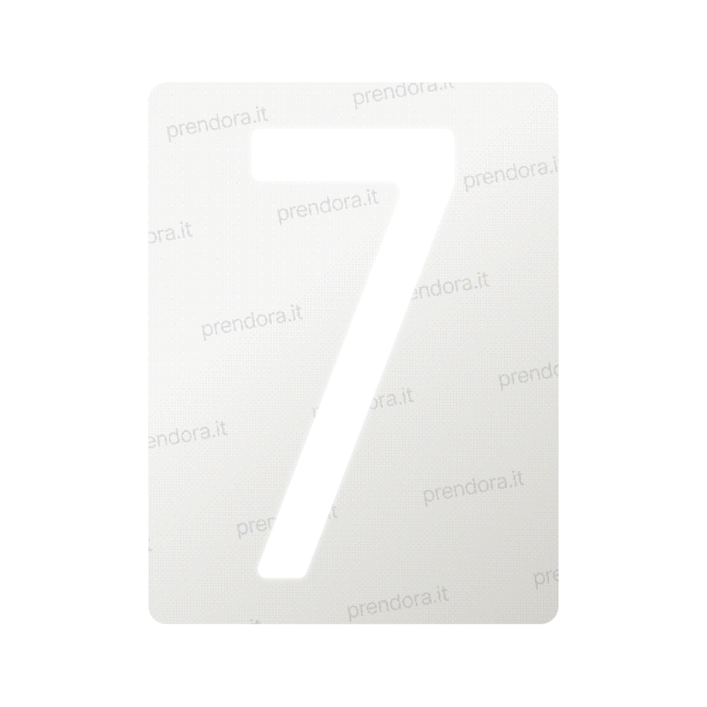 Nanofilm for Italy (Front) license plates - Symbol "7"