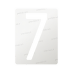Nanofilm for Italy (Front) license plates - Symbol "7"