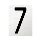 Nanofilm for Italy (Front) license plates - Symbol "7"