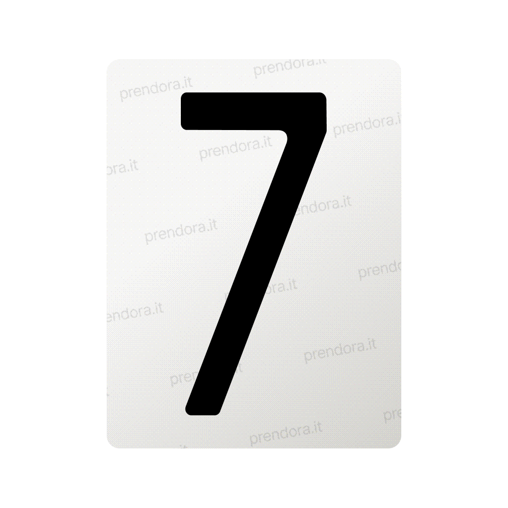 Nanofilm for Italy (Front) license plates - Symbol "7"