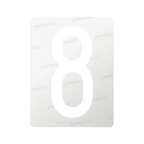 Nanofilm for Italy (Front) license plates - Symbol "8"