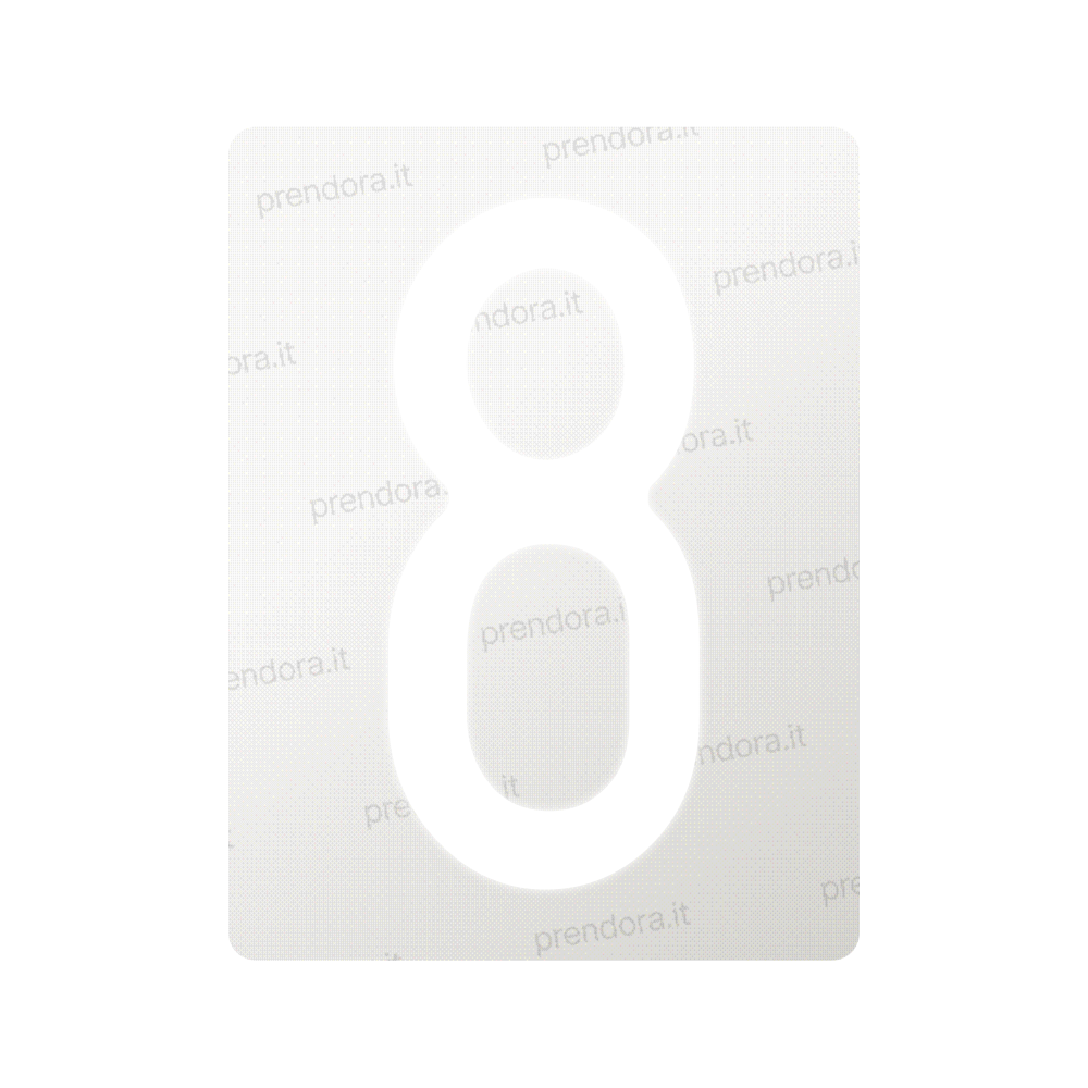 Nanofilm for Italy (Front) license plates - Symbol "8"