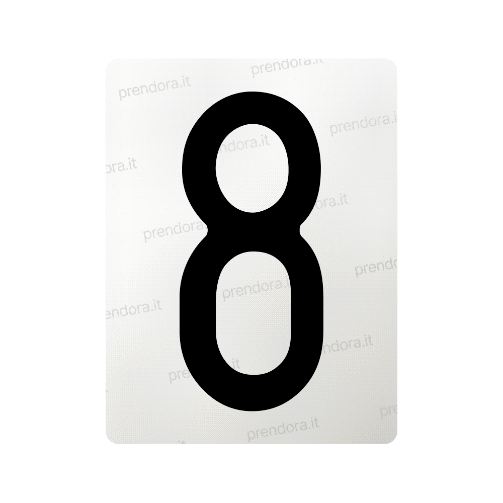 Nanofilm for Italy (Front) license plates - Symbol "8"