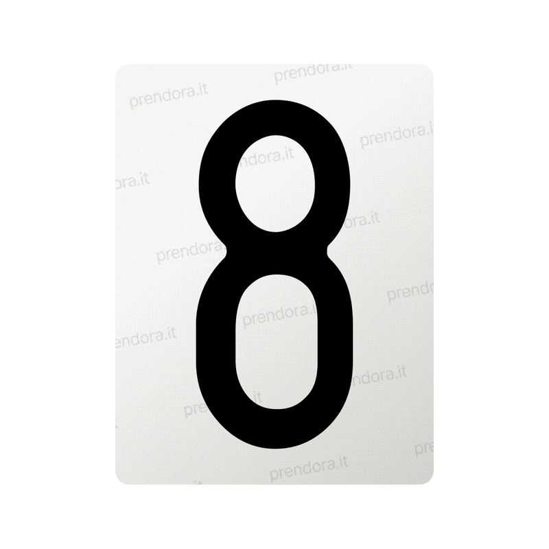 Nanofilm for Italy (Front) license plates - Symbol "8"