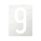 Nanofilm for Italy (Front) license plates - Symbol "9"