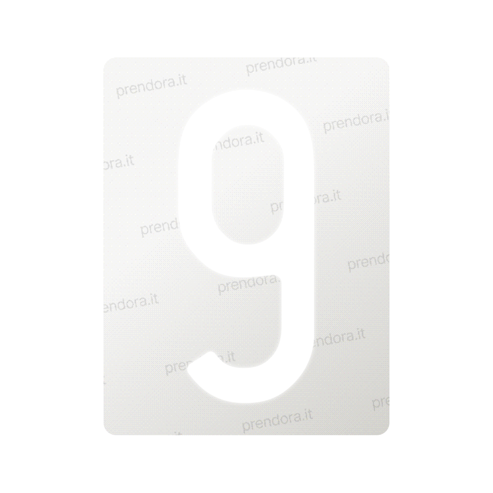 Nanofilm for Italy (Front) license plates - Symbol "9"