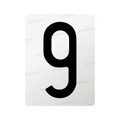 Nanofilm for Italy (Front) license plates - Symbol "9"