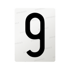 Nanofilm for Italy (Front) license plates - Symbol "9"