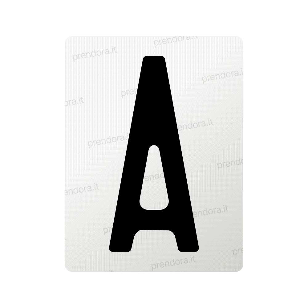Nanofilm for Italy (Front) license plates - Symbol "A"