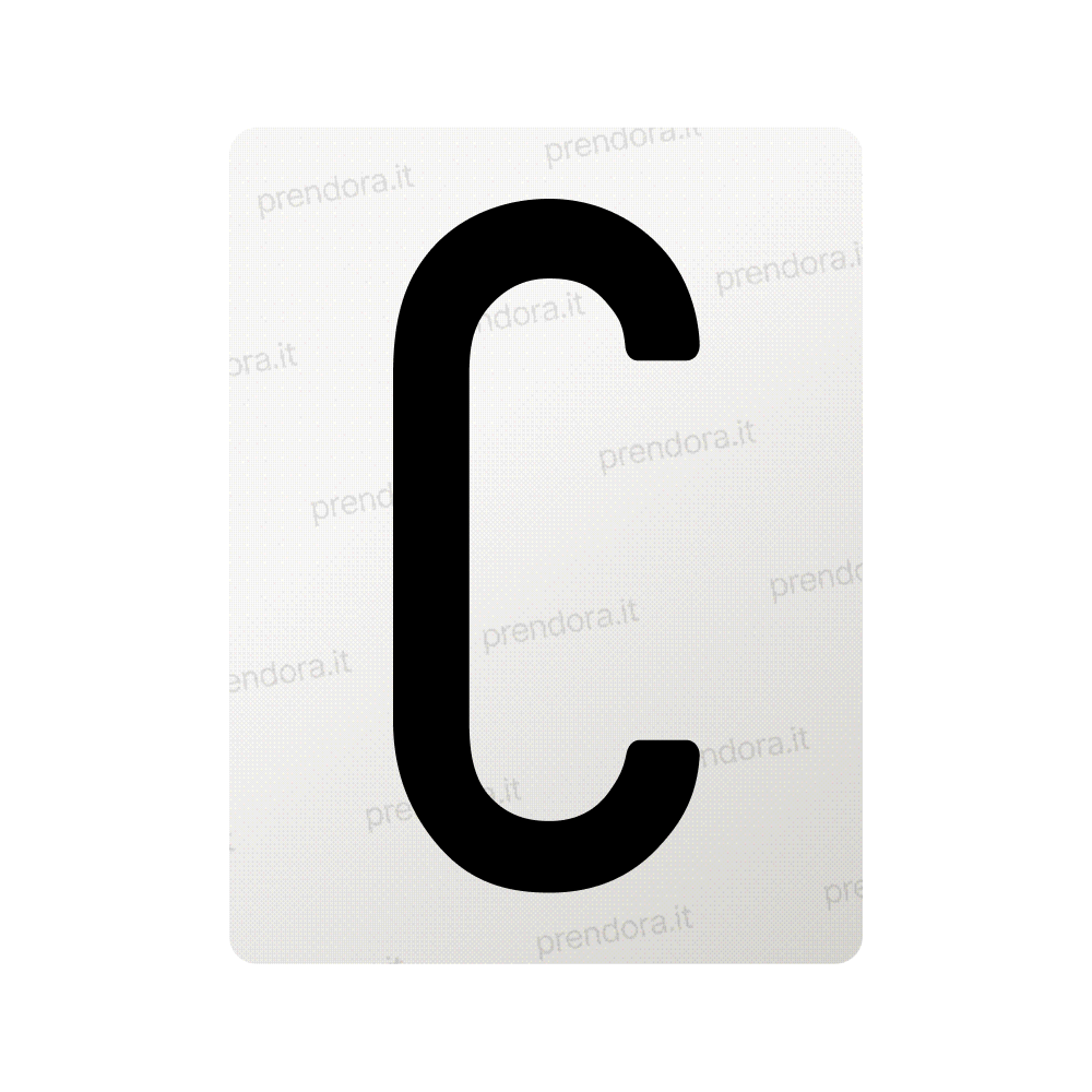 Nanofilm for Italy (Front) license plates - Symbol "C"