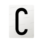 Nanofilm for Italy (Front) license plates - Symbol "C"