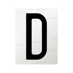 Nanofilm for Italy (Front) license plates - Symbol "D"