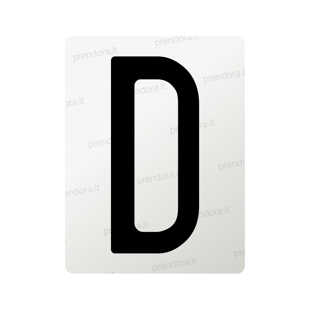 Nanofilm for Italy (Front) license plates - Symbol "D"