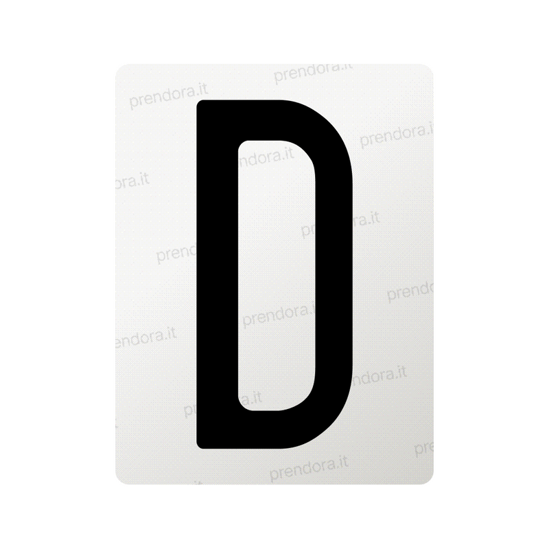 Nanofilm for Italy (Front) license plates - Symbol "D"