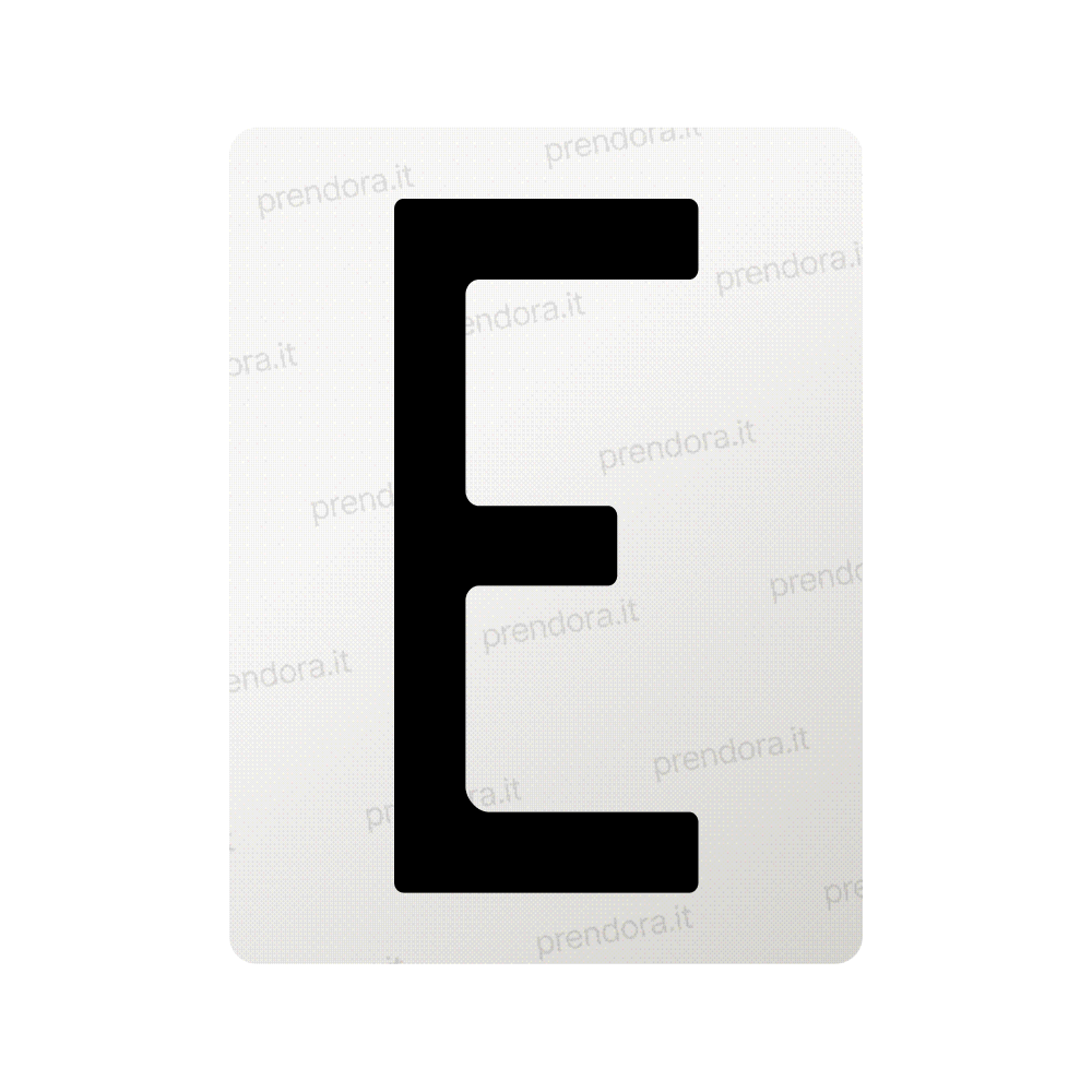 Nanofilm for Italy (Front) license plates - Symbol "E"