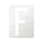 Nanofilm for Italy (Front) license plates - Symbol "F"