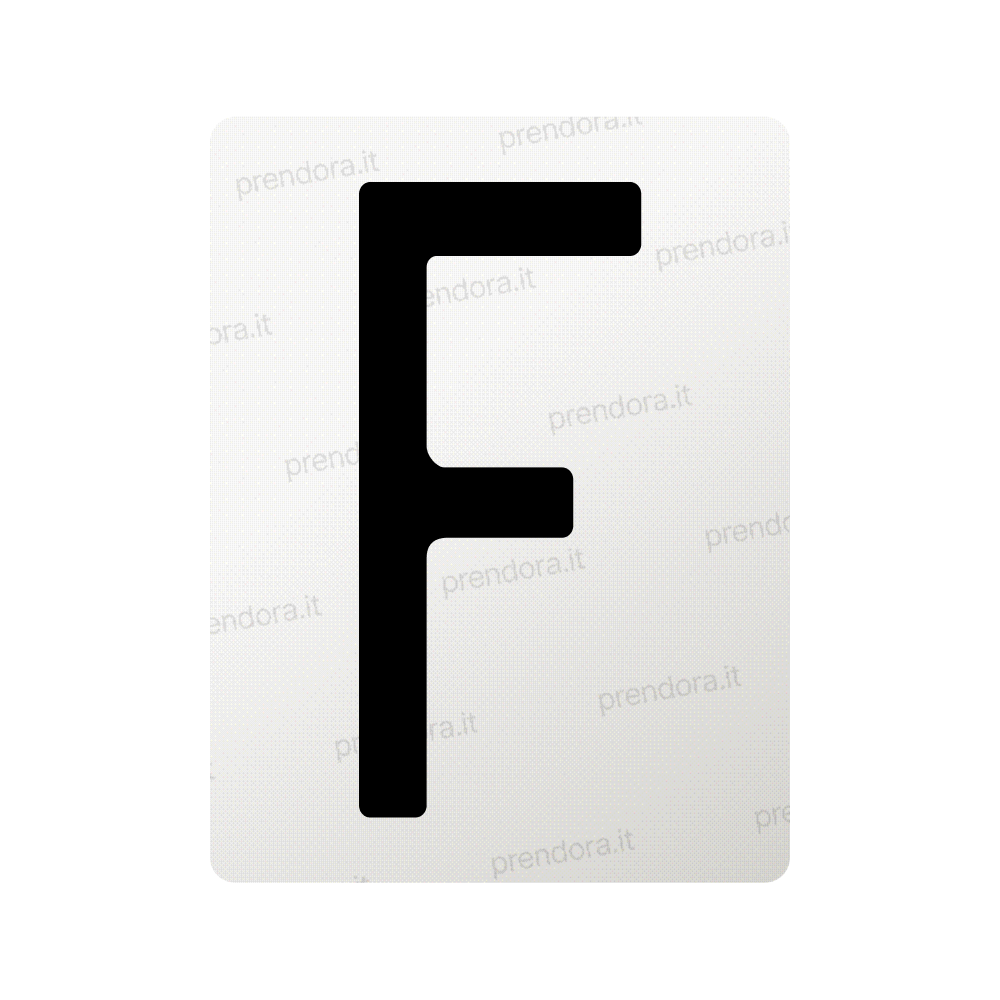 Nanofilm for Italy (Front) license plates - Symbol "F"