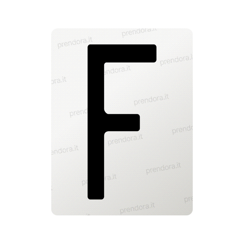 Nanofilm for Italy (Front) license plates - Symbol "F"