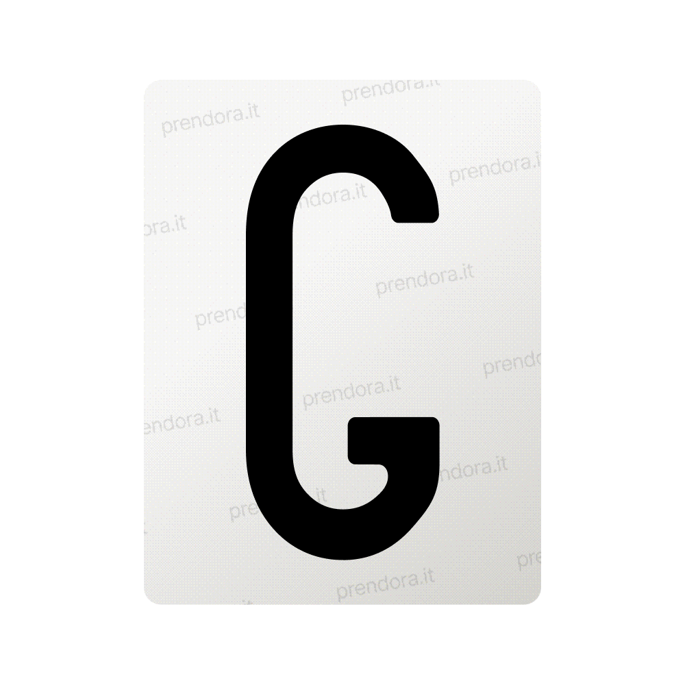 Nanofilm for Italy (Front) license plates - Symbol "G"