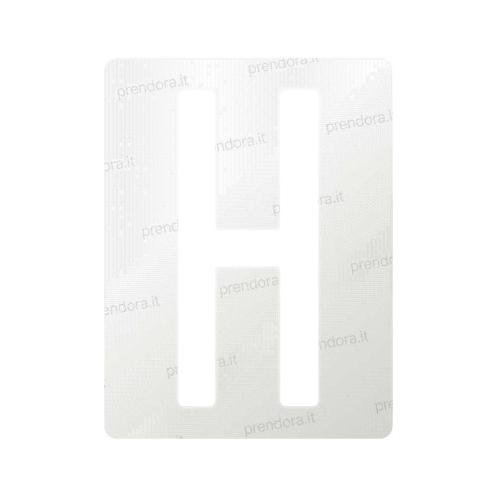 Nanofilm for Italy (Front) license plates - Symbol "H"