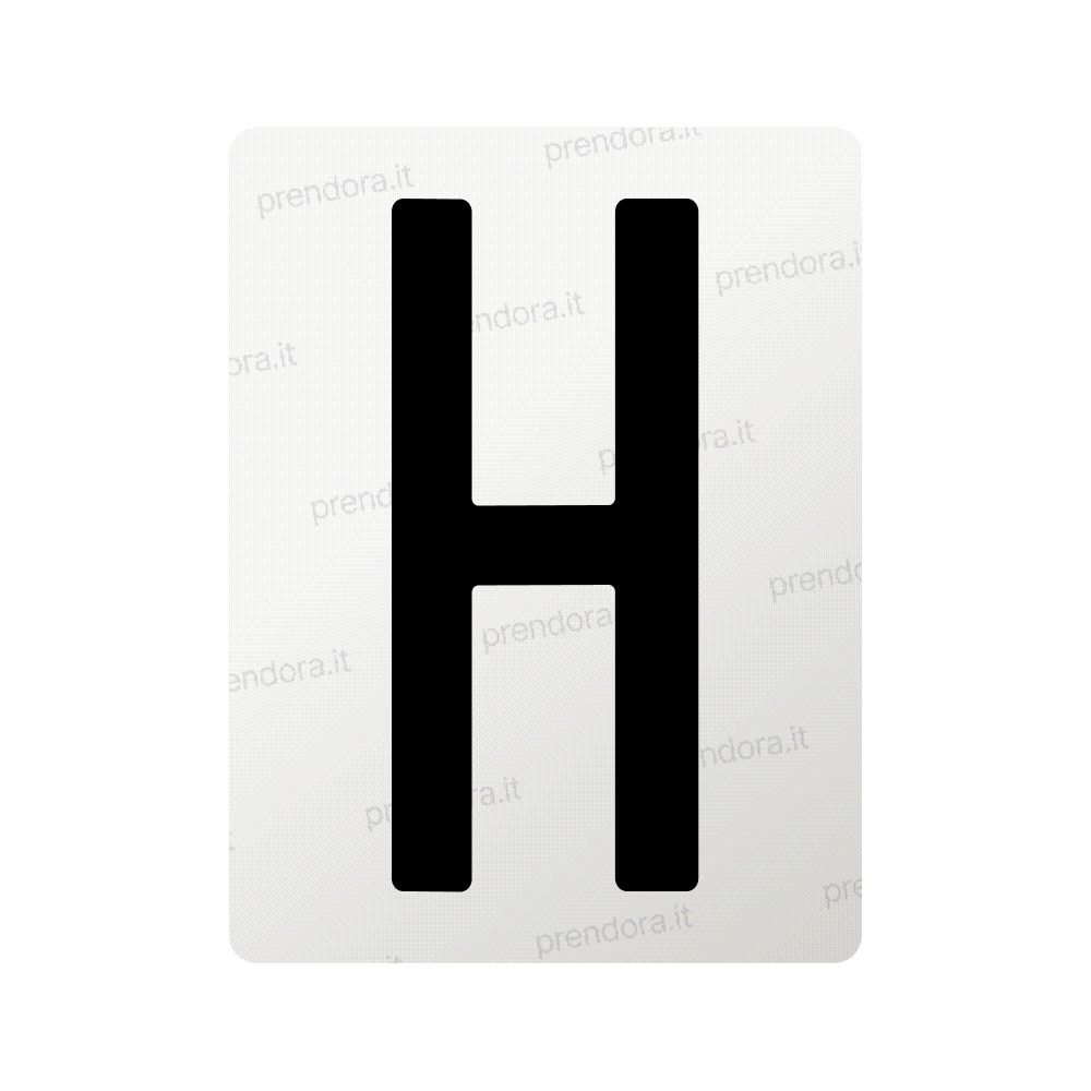 Nanofilm for Italy (Front) license plates - Symbol "H"
