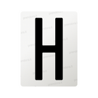Nanofilm for Italy (Front) license plates - Symbol "H"