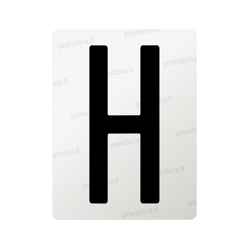 Nanofilm for Italy (Front) license plates - Symbol "H"