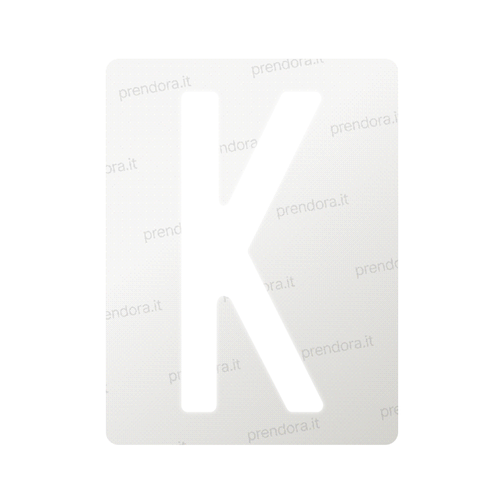Nanofilm for Italy (Front) license plates - Symbol "K"