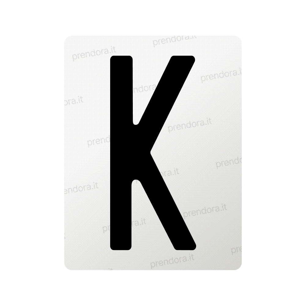 Nanofilm for Italy (Front) license plates - Symbol "K"