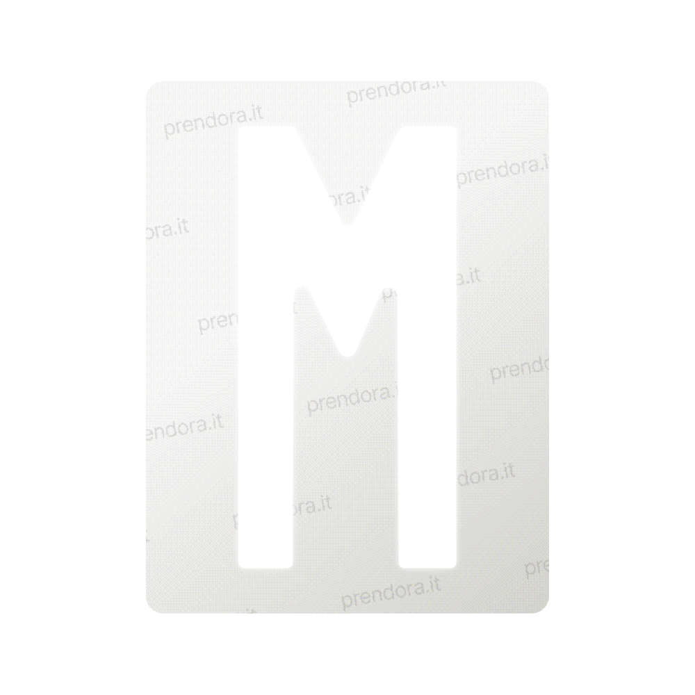 Nanofilm for Italy (Front) license plates - Symbol "M"