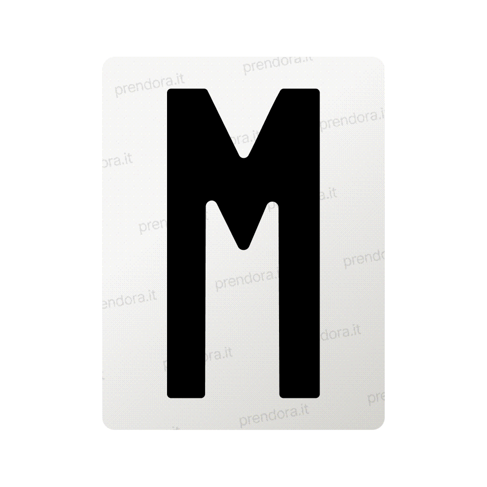 Nanofilm for Italy (Front) license plates - Symbol "M"