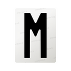 Nanofilm for Italy (Front) license plates - Symbol "M"