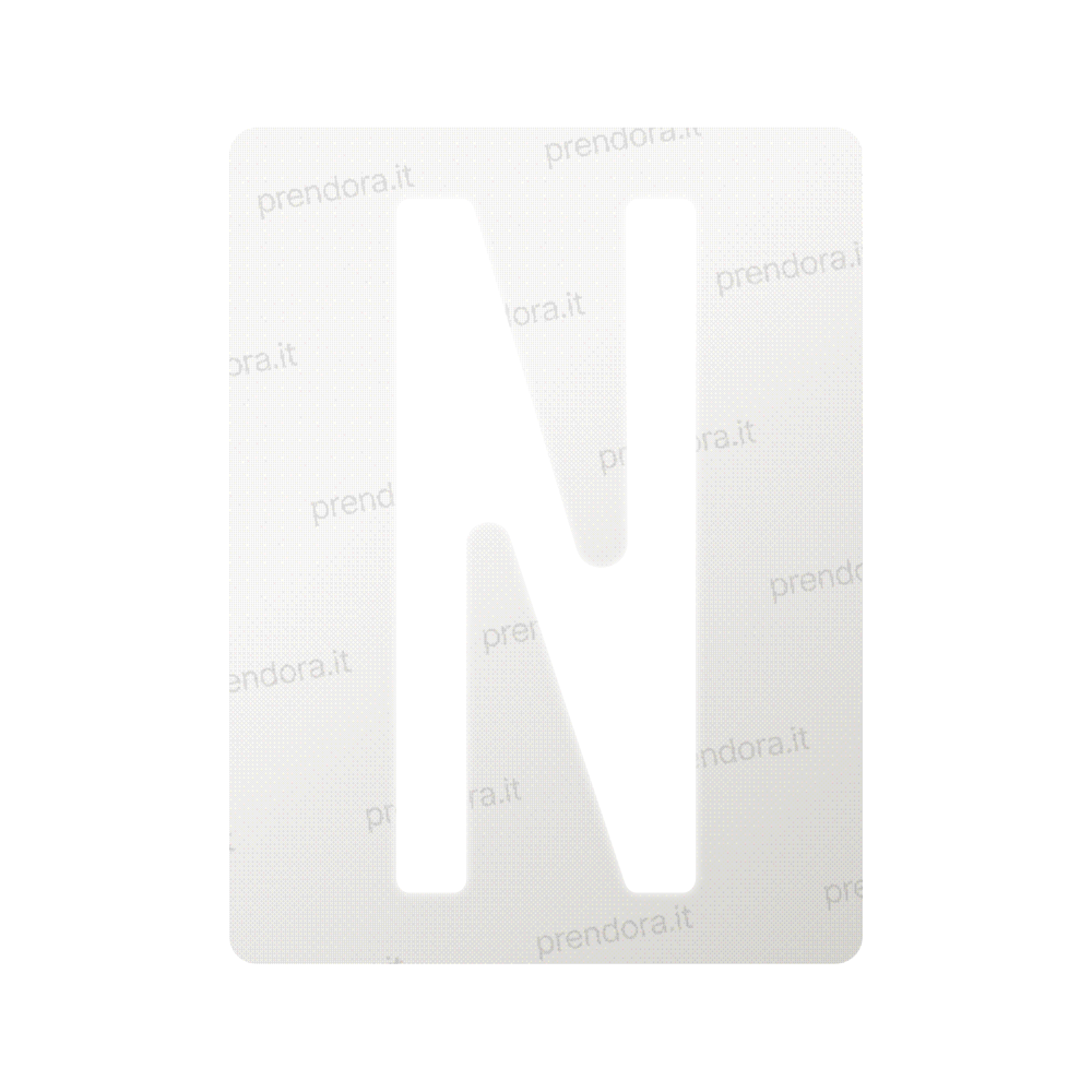 Nanofilm for Italy (Front) license plates - Symbol "N"