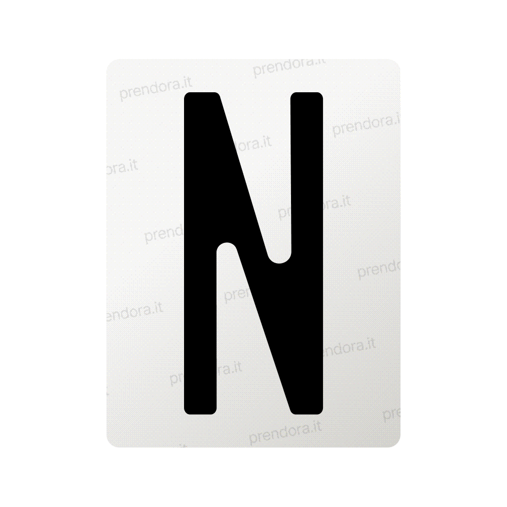 Nanofilm for Italy (Front) license plates - Symbol "N"
