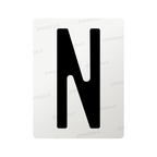 Nanofilm for Italy (Front) license plates - Symbol "N"