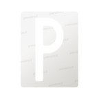 Nanofilm for Italy (Front) license plates - Symbol "P"