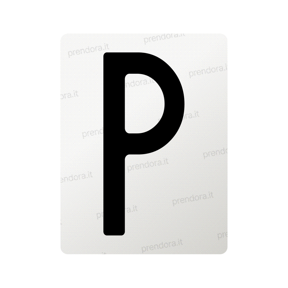 Nanofilm for Italy (Front) license plates - Symbol "P"