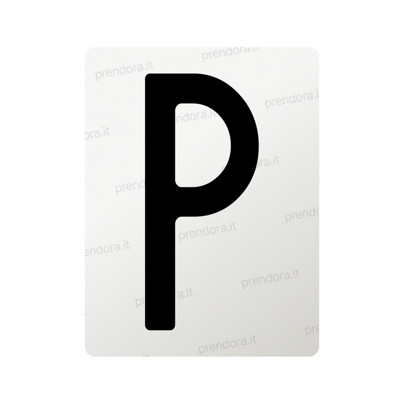 Nanofilm for Italy (Front) license plates - Symbol "P"