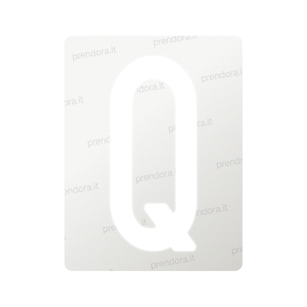 Nanofilm for Italy (Front) license plates - Symbol "Q"