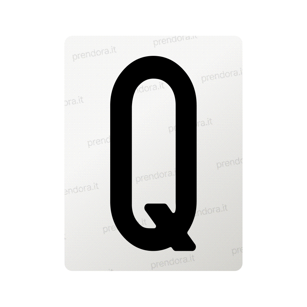 Nanofilm for Italy (Front) license plates - Symbol "Q"