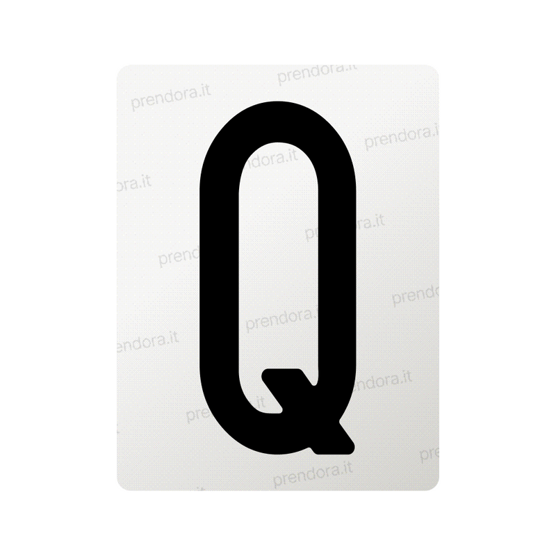 Nanofilm for Italy (Front) license plates - Symbol "Q"